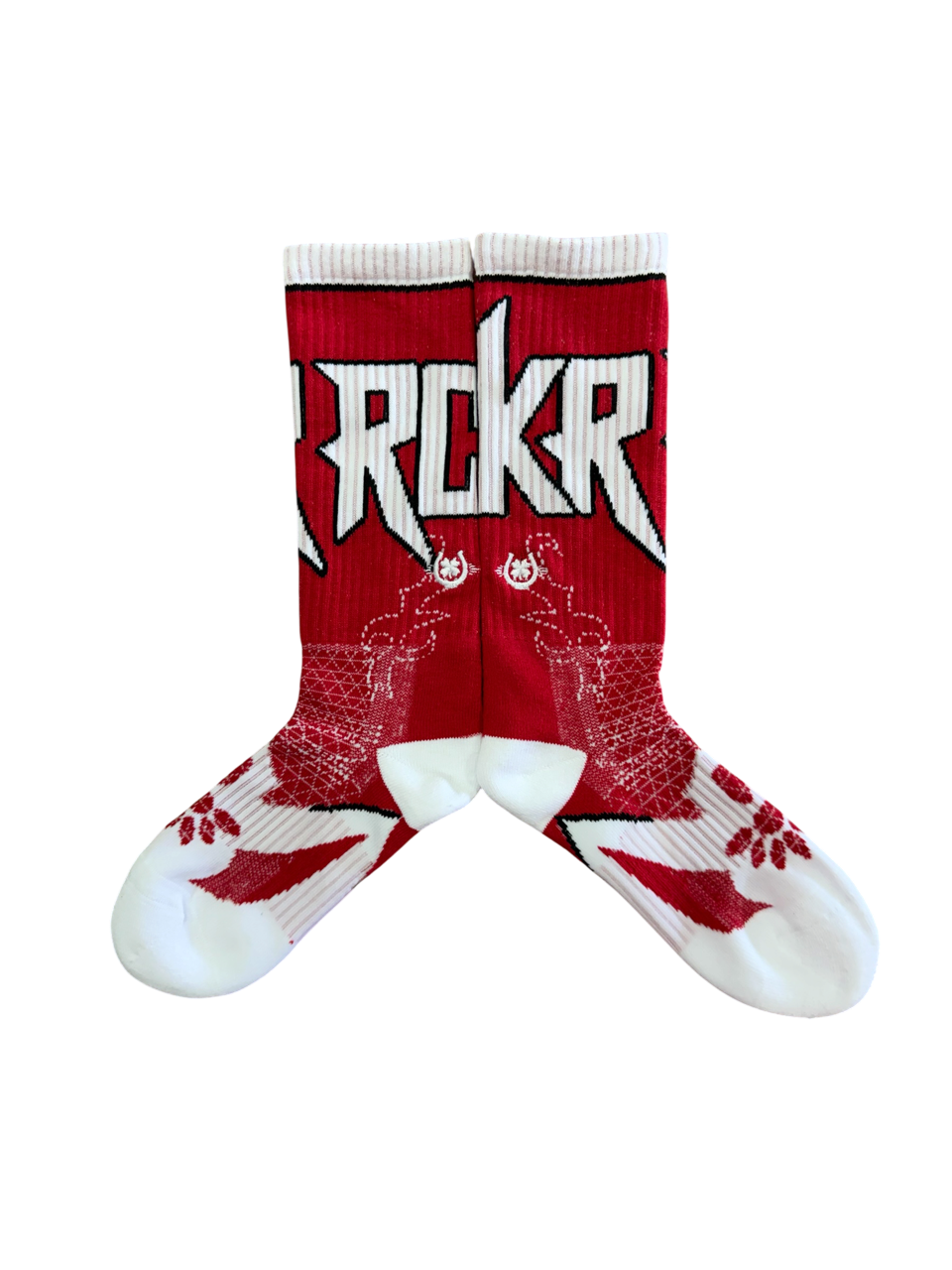 red and white RCKR socks