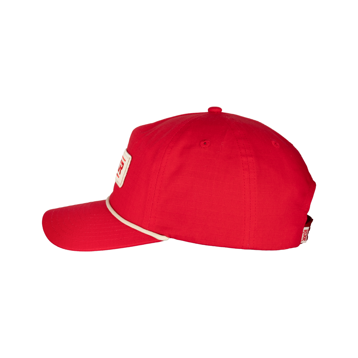 side view of red hat