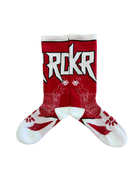 red and white RCKR socks