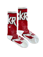 red and white RCKR socks